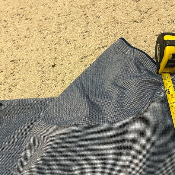 Canali L-XL (56 Canali) golf shirt in excellent near new cond- blue iridescent - Picture 7 of 12